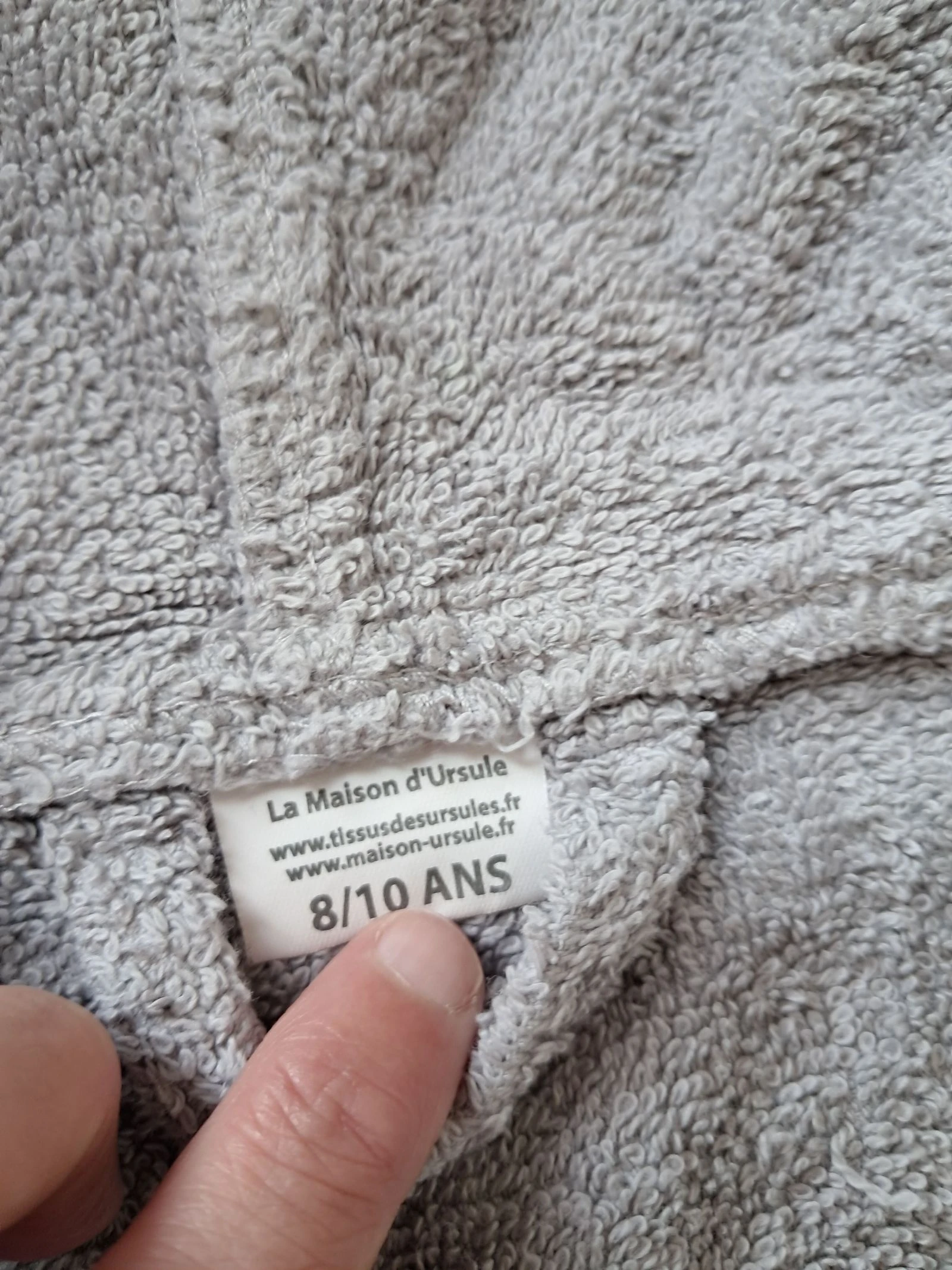 Grey bathrobe size 8/10 years – photo 5